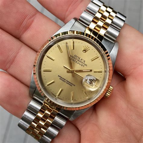 1991 rolex datejust two-tone|rolex datejust production years.